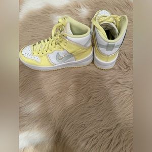 Nike Dunk High Up lemon yellow size 6 women size m 4.5